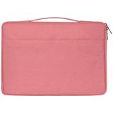 13 3 inch Fashion casual polyester + nylon laptop handtas aktetas Notebook Cover Case  voor MacBook  Samsung  Lenovo  Xiaomi  Sony  DELL  CHUWI  ASUS  HP (roze)