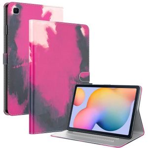 For Samsung Galaxy Tab S6 Lite 10.4 inch P610 / P615 Voltage Watercolor Pattern Skin Feel Magnetic Horizontal Flip PU Leather Case with Holder & Card Slots & Photo Frame & Sleep / Wake-up Function(Berry)