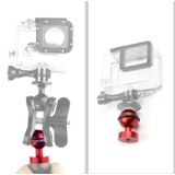 PULUZ CNC aluminium kogel hoofd adapter mount voor DJI osmo actie  GoPro HERO7/6/5/5 sessie/4 sessie/4/3 +/3/2/1  Xiaoyi en andere Actiecamera's  diameter: 2.5 cm (rood)