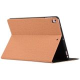 Voor iPad 10 2 voltage Craft doek TPU beschermhoes met houder (goud)