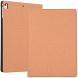 Voor iPad 10 2 voltage Craft doek TPU beschermhoes met houder (goud)