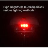 Fiets lichtkussen mountainbike met achterlicht zadel rijuitrusting accessoires (wit)