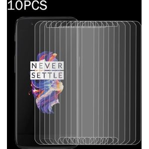 10 PCS OnePlus 5 0.3 mm 9H oppervlaktehardheid 2.5D Explosieveilig niet-volledig scherm getemperd glas scherm Film