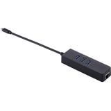 USB-C / Type-C naar 3 USB 3.0 poorten HUB + RJ45 High Speed Gigabit Ethernet Adapter multi-functionele LAN Adapter