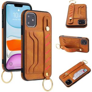 Polsband portemonnee lederen telefooncase voor iPhone 11