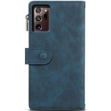 Voor Samsung Galaxy Note20 Ultra Retro Frosted Horizontale Flip Lederen Case met Houder & Card Slot & Portemonnee & Rits Pocket & Lanyard