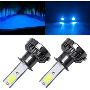 2 stuks H3 DC9-36V/36W/8000K/6000LM IP68 auto/motorfiets mini COB LED koplamp lampen/mistlicht (Ice Blue Light)