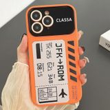 Voor iPhone 11 Pro Max Ticket Patroon Groot Venster TPU Telefoonhoesje (Oranje)