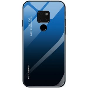 Voor Huawei mate 20 gradint kleur glas geval (blauw)
