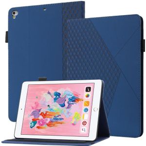 Rhombus Skin Feel Horizontale Flip Tablet Leren Case met Kaart Slots & Houder & Slaap / Weks-functie voor iPad 9.7 2018/2017 (Royal Blue)