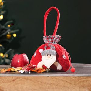 Kerstdecoratie Cadeauzakje Kerstavond Appel Verpakt Snoeppot (Oude Man)