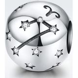 S925 Sterling Silver Twelve Constellation Kraaled DIY Bracelet Accessoires Sieraden Zilveren Kralen  Style:Aries