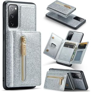 Voor Samsung Galaxy S20 FE DG.MING M3-serie Glitter Powder Card Bag Leather Case