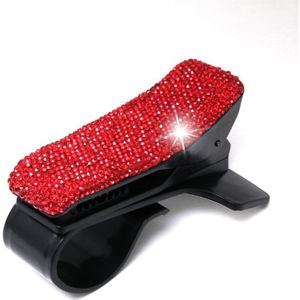 Diamond auto telefoon houder 360 graden roterende creatieve auto dashboard mobiele houders (rood)