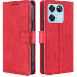 For OnePlus Ace Racing Skin Feel Crocodile Magnetic Clasp Leather Phone Case(Red)