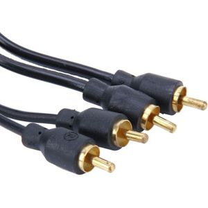 2 stk 17 FT koperen dubbele Schild RCA-OFC-kabel