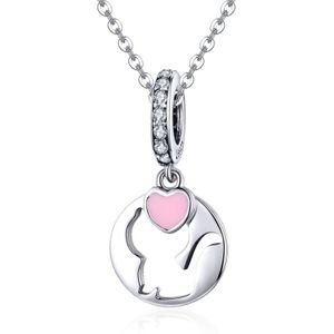 S925 Sterling Silver Cat Hanger DIY Bracelet Ketting Accessoires  Style: Pendent + Ketting