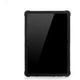 Voor Huawei MediaPad T5 Tablet PC Siliconen Beschermhoes met onzichtbare beugel(zwart)