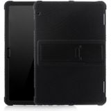 Voor Huawei MediaPad T5 Tablet PC Siliconen Beschermhoes met onzichtbare beugel(zwart)