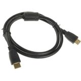 HDMI 19 Pin mannetje naar HDMI 19Pin mannetje kabel  Lengte: 1 meter  1.3 Versie  Ondersteunt HD TV / Xbox 360 / PS3 etc (Zwart + Verguld)