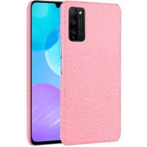 Voor Huawei Honor 30 Youth/Honor 30 Lite Schokbestendige Krokodiltextuur PC + PU Case(Roze)