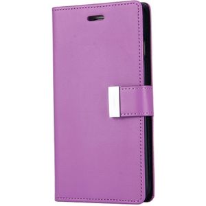 MERCURY GOOSPERY rijke DIARY for iPhone 8 Plus & 7 Plus PU + TPU Crazy Horse textuur horizontale Flip lederen draagtas met Card Slots & Wallet(Purple)