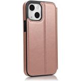 Sterke magnetische sluiting PU + TPU lederen tas met kaartslots & houder voor iPhone 13 (Rose Gold)