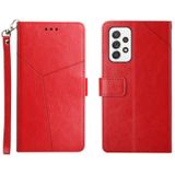 Voor Samsung Galaxy A33 5G Y Stitching Horizontal Flip Leather Phone Case