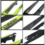 TOSEEK Ultra Light 26 Inch 385mm Mountainbike Full Carbon Front Fork Straight Tube Disc Brake(Groen)