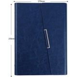 2 PCS Business Notebook Imitatie Lederen PU tri-fold losbladig kladblok  specificatie: A5(blauw)
