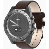 T4M 0 49 inch OLED-scherm 30m waterdicht Smart Quartz Watch  Ondersteuning Slaapmonitor / Hartslagmeter / Bloeddrukmeter  Stijl: Leren band (bruin)