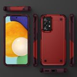 Voor Samsung Galaxy A32 4G 2 in 1 Soft TPU Hard PC Phone Case (Rood Rose Rood)