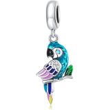 S925 Sterling Silver Parrot Pendant DIY Bracelet Necklace Accessories