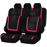 Universele autostoel cover polyester stof autostoel covers autostoel cover voertuig zetel beschermer interieur accessoires 9pcs set roze