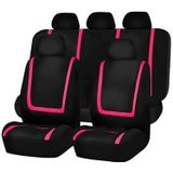 Universele autostoel cover polyester stof autostoel covers autostoel cover voertuig zetel beschermer interieur accessoires 9pcs set roze