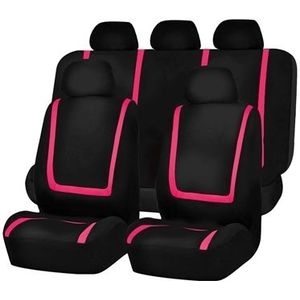 Universele autostoel cover polyester stof autostoel covers autostoel cover voertuig zetel beschermer interieur accessoires 9pcs set roze