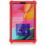 Voor Galaxy Tab A 10.1 (2019) T510 Tablet PC Siliconen beschermhoes met onzichtbare beugel(rood)