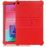 Voor Galaxy Tab A 10.1 (2019) T510 Tablet PC Siliconen beschermhoes met onzichtbare beugel(rood)