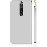 Voor Xiaomi Redmi K20 / K20 Pro / Mi 9T / Mi 9T Pro Gemiteerd Spiegeloppervlak Horizontale Flip Lederen Hoes met Holder & Card Slots & Wallet & Lanyard(Zilver)