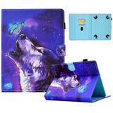 Voor 10 inch tablet Elektrisch geperst TPU lederen tablethoes (Butterfly Wolf)