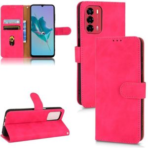 Voor ZTE Blade A72 4G / V40 Vita Skin Feel Magnetic Flip Leather Phone Case (Rose Red)