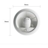 DZ-K610 Human Body Inductie Night Light Cute Pet Slaapkamer Atmosphere Light USB Cabinet Wall Lamp (Roze)