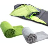 Outdoor Fleece slaapzak camping trip airconditioner vuile slaapzak gescheiden door knie deken tijdens de lunchpauze verdikt (Gras Groen)