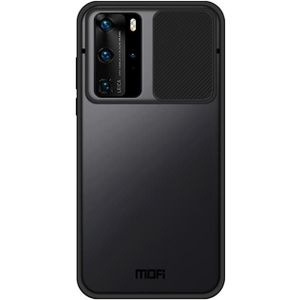 Voor Huawei P40 Pro MOFI Xing Dun Series PC + TPU Anti-peep Waterproof and Anti-drop All-inclusive Protective Shell  Translucent Frosted(Black)