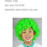 Kleurrijke Wild-Curl Up kroon partij Cosplay Headwear golvende korte polyestergaren gemaakt pruiken voor volwassene en Child(Green)