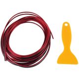 5m flexibele Trim voor DIY auto auto interieur exterieur Moulding Trim decoratieve lijn Strip met Film Scraper(Red)