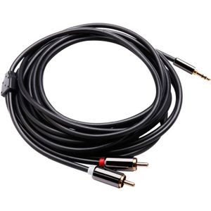 3m vergulde 3.5mm Jack naar 2 x RCA Mannelijke Stereo-audiokabel