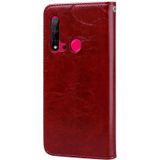 Voor Huawei P20 Lite (2019)/Nova 5i Business stijl olie Wax textuur horizontale Flip lederen draagtas met houder & kaartsleuven & portemonnee (bruin-rood)
