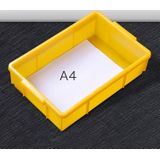 Dik multifunctioneel materiaal doos gloednieuwe platte kunststof onderdelen vak gereedschapskist  grootte: 38 3 cm x 24 2 cm x 9 8 cm (geel)