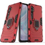 Voor Xiaomi Mi CC9 Pro / Mi Note 10 / Mi Note 10 Pro PC + TPU Schokbestendige beschermhoes met magnetische ringhouder(rood)